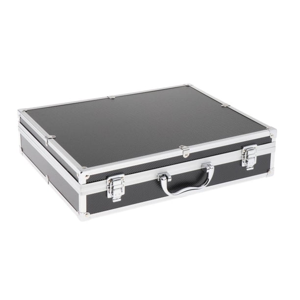 Estuche Para Micrófono Estuche Rígido Para Micrófono De Transmisión En Vivo Resistente A Impactos De Aluminio 36.5x28.5x9cm Plateado