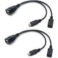 Auvipal 2-En-1 Micro Usb A Usb Adapter (Otg Cable + Cable De