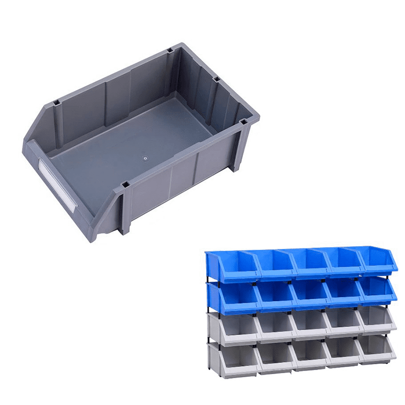 Wakeshome - Gaveta Industrial Plastica Caja Organizadora Apilable 30lt