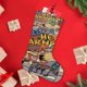 thumbnail image 4 of ¡Oye Arnold! Tema: Calcetines de Navidad, fino lino blanco para colgar en escaleras y chimenea, decoración navideña para el hogar, regalo de Navidad. 45cm × 32cm, 4 of 5