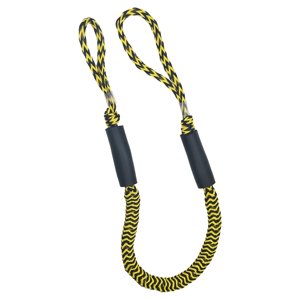 Magideal - Línea De Muelle Bungee Para Barcos, Cuerda De Anclaje Para Barcos, Estirable Hasta 5,5 Pies, Rodamiento De Carga De 2200 , Accesorios Para , Onda Negra Amarilla
