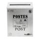 thumbnail image 4 of Buzón galvanizado vintage Buzón de buzón Buzón de periódico Caja de soporte de periódico Blanco-1, 4 of 5
