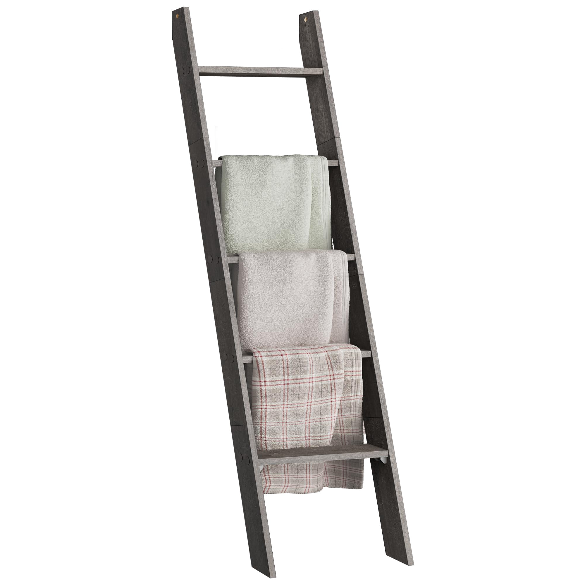 Manta Con Forma De Escalera Vasagle, Decorativa, Estilo Granja, 5 Niveles, Color Gris Brumoso