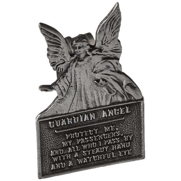 Clip para Visera de Sol – Ángel Guardián Plateado – Cathedral Art