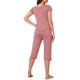 thumbnail image 3 of INSPIRE CHIC Conjunto de Pijama Capri para Mujer con Volantes, Manga Corta, Cuello en U, Pantalones Recortados, Ropa de Casa Refrescante de Verano, L Rosa, 3 of 6