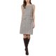 thumbnail image 2 of INSPIRE CHIC Vestido sin mangas de tweed para mujer, atuendo de maestra para el regreso a clases, vestido de oficina con cuello barco, color marrón beige, 2 of 5