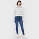 thumbnail image 4 of Sweater Mujer Hoodie Gris Rayas Corona, 4 of 5
