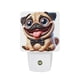 thumbnail image 1 of Pug Luz nocturna LED con sensor de anochecer a amanecer para dormitorio, baño, pasillo, escaleras - Lámpara LED nocturna de enchufe, 0.5W - 1 pieza, 1 of 6