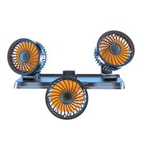 Magideal - Ventilador Portátil Para Vehículos, Ventilador De Circulación De Aire, 3 Velocidades, Ajustable, Portátil, Ventilador De Viento Fuerte, Rotación, Vent Naranja 24V