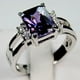 thumbnail image 1 of 1pc Purple Black Zircon Cutout Fashion Ring On Both Sides For Men, 1 of 3
