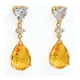 thumbnail image 3 of Aros De Fiesta, Corazón Circón Y Gotas Amarillas, Matrimonio Dorado, 3 of 4