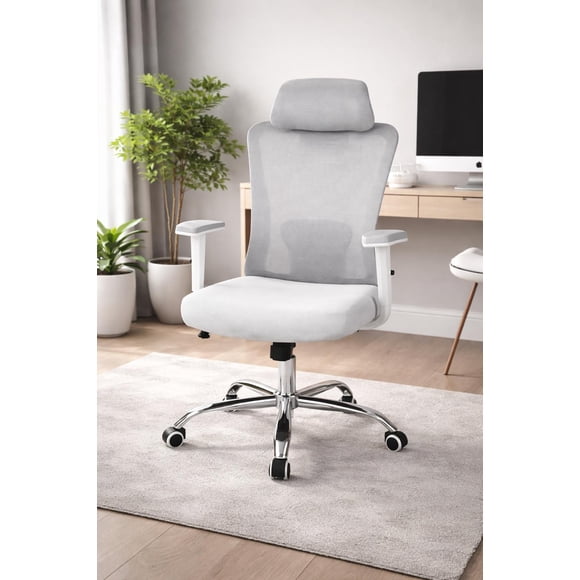 Silla de Escritorio - Oficina - Gamer Houston Gris