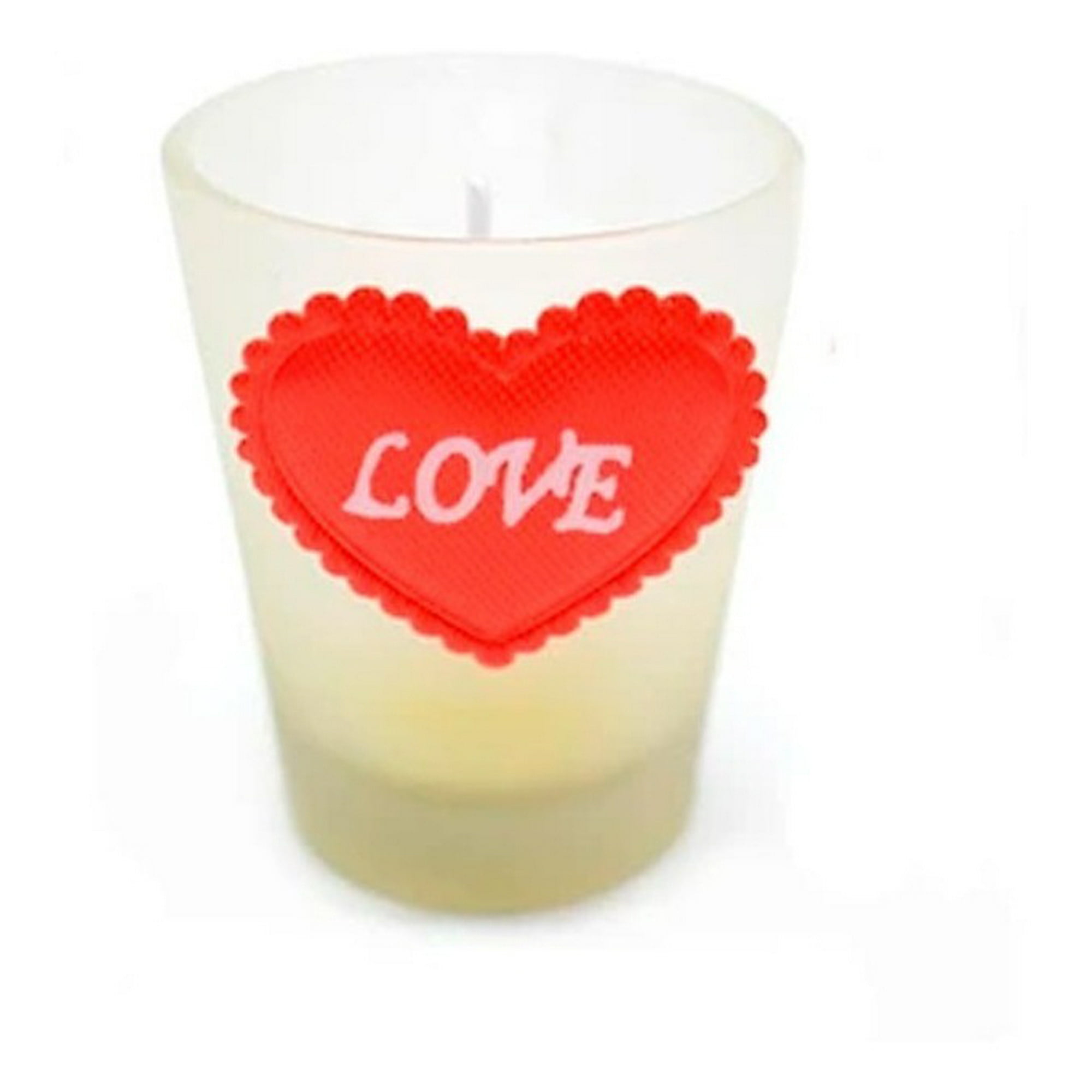 Genérico - Vela Con Vaso De Corazón 3.5x5x6cm 1pcs
