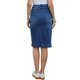 thumbnail image 3 of INSPIRE CHIC Falda de Mezclilla para Mujeres Regreso a Clases Cintura Alta Abertura Bolsillos Traseros Falda Lápiz a la Rodilla M Azul, 3 of 6