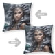 thumbnail image 2 of Sirena Negra Fundas de almohada de terciopelo con tema, regalos de funda de almohada, decoración para el hogar, cojín de lanzar, regalo de cumpleaños para fans y parejas.61*61cm., 2 of 6