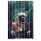 thumbnail image 1 of Cortina de ducha con diseño de astronauta lémur y ganchos (60 x 72 pulgadas), 1 of 3