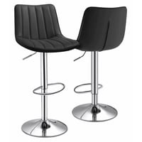 Artihogar - Pack Sillas Bar Palermo Ecocuero Color Negro