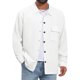 thumbnail image 1 of INSPIRE CHIC Chaqueta de Camisa de Punto Jacquard con Bolsillo en el Pecho y Botones para Hombre Vintage Casual M Blanco, 1 of 6