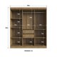 thumbnail image 5 of Clóset New Xangai 6 Puertas 2 Cajones Interiores Mdf Nuez - Beige, 5 of 7