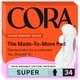 thumbnail image 1 of Almohadillas de cuidado femenino Cora Made-to-Move Regular, 34 unidades, 1 of 8