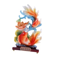 Magideal - Estatua De Feng Shui Chino, Carpa Saltando, Vacaciones, Cumpleaños, Decoración De Escritorio, Escultura Koi Para Decoración Del Hogar Y La Sala De