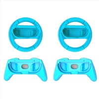 Genérico - Volante De Carreras Para Switch 2 Joycons - Kit De Accesorios Para Mando De Juego Redondo - Con 2 Ruedas, 2 Empuñaduras, Material Abs
