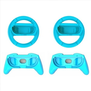 Genérico - Volante De Carreras Para Switch 2 Joycons - Kit De Accesorios Para Mando De Juego Redondo - Con 2 Ruedas, 2 Empuñaduras, Material Abs
