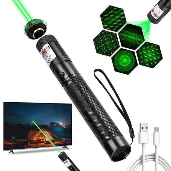 Puntero Láser Verde Recargable Por Usb c Alcance De 91 M