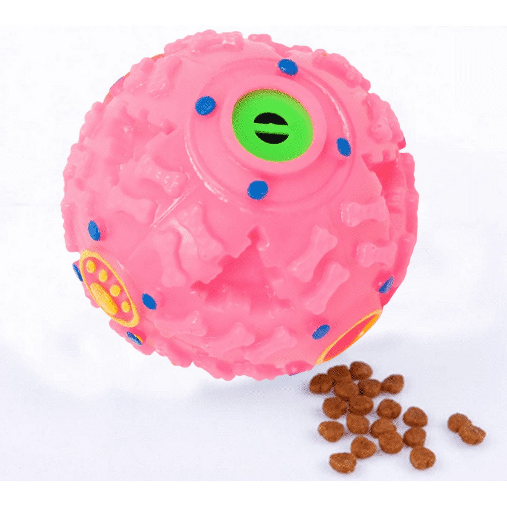 Akirapet - Juguete Pelota Comedero Con Sonido L Rosada