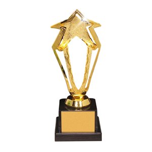 Magideal - Trofeos De Dorados De Plástico Trofeos Pequeños Para Niños Decoración De Base Negra De Trofeos De Estrellas Para Fútbol Fiesta , 20,5 Cm De Alto 205 Cm De Alto