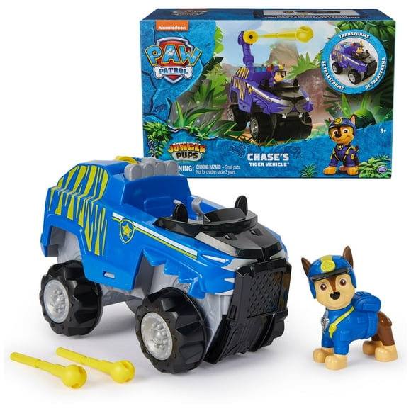 Camión de juguete Paw Patrol Jungle Pups Chase Tiger con figura 3+