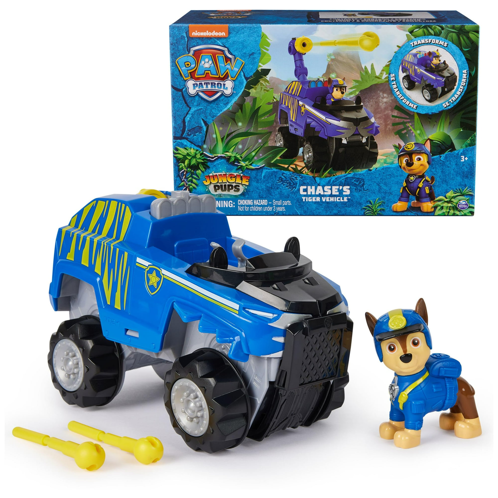 Camión De Juguete Paw Patrol Jungle Pups Chase Tiger Con Figura 3+
