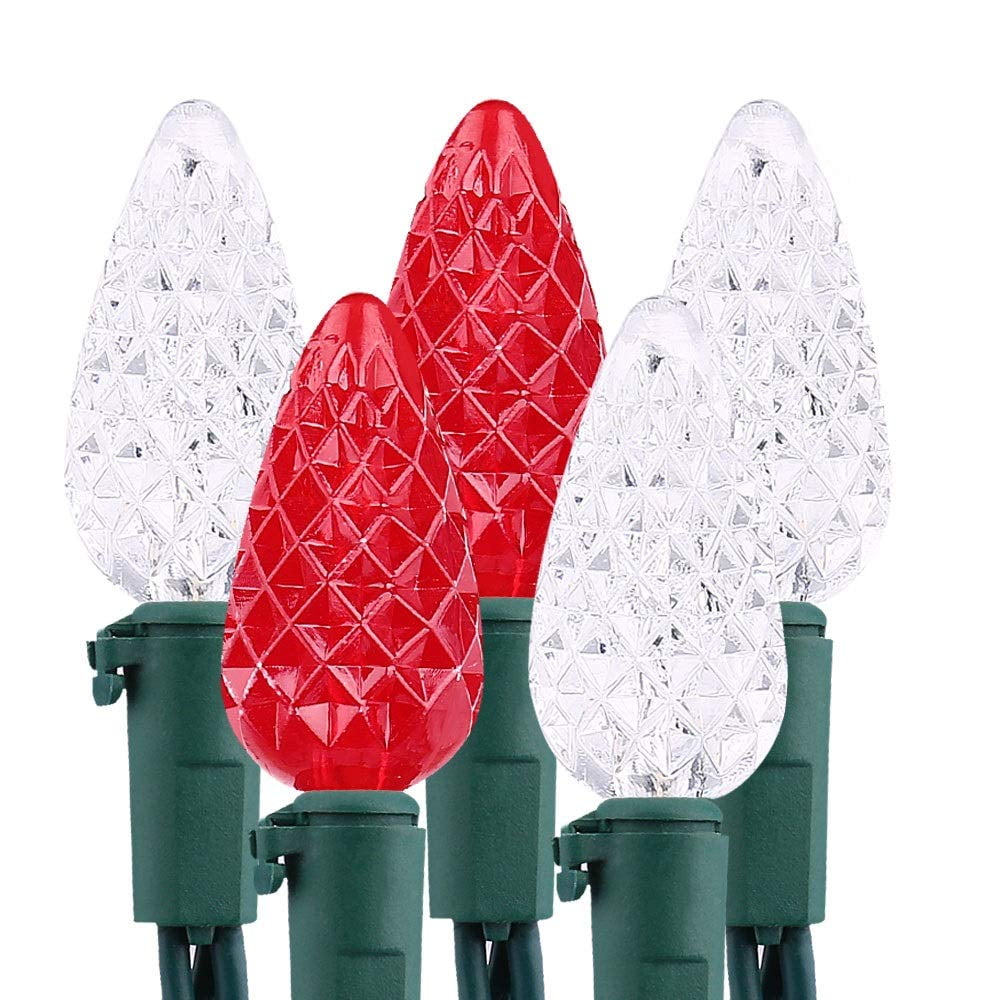 Luces Led Navideñas Brizled, Paquete De 2 Unidades, 10 M, 100 Rojas Y Blancas C5
