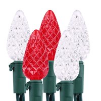 Luces Led Navideñas Brizled, Paquete De 2 Unidades, 10 M, 100 Rojas Y Blancas C5