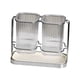 thumbnail image 3 of Utensil Crock 2 Tazas Organizador De Almacenamiento De Cubiertos Para Restaurante Counter Party Argent White, 3 of 5