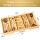 thumbnail image 2 of Organizador de cajones Umilife, extragrande, expandible, de madera de bambú, 2 of 6
