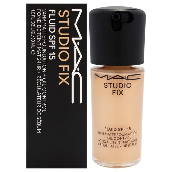 Base MAC Studio Fix Fluid SPF 15 24Hr NC25 Beige Claro 30ml Mujer