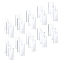 Magideal - 30 Etiquetas De Nombres Acrílicas Para Placas De Identificación De Tazas, Para Tapa De Taza, Identificación, Placas De Nombres De Tazas Transparentes,