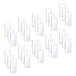 Magideal - 30 Etiquetas De Nombres Acrílicas Para Placas De Identificación De Tazas, Para Tapa De Taza, Identificación, Placas De Nombres De Tazas Transparentes,