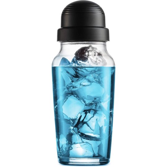Godinger - Glass Cocktail Shaker, Martini Drink Shaker Bottle, 19 Oz