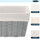 thumbnail image 4 of Canasto Cesta Organizadora Carry All Estilo Ratán Decorativo Gris, 4 of 5