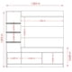 thumbnail image 4 of Estante Home Frizz Prime Titanio Carvalho, 4 of 4