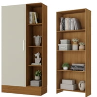 Movelaria - Combo Clóset Zapatero + Librero Off White R1516