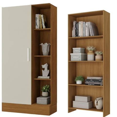 Movelaria - Combo Clóset Zapatero + Librero Off White R1516