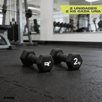 Set 2 Mancuernas Pesas Ejercicio Fitness Dumbbell 2Kg Rava