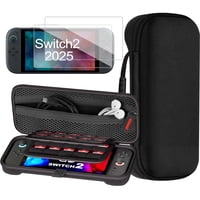 Genérico - Estuche De Transporte Para Nintendo Switch 2 (2025) – Funda Rígida De Viaje En Eva Con 2 Protectores De Pantalla – Negro