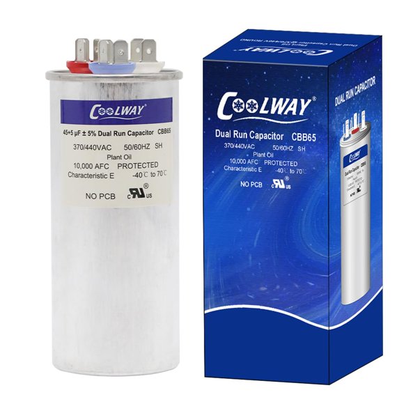 Condensador COOLWAY CBB65B/CBB65R/CBB65/CBB65A 45/5uF 370V/440V