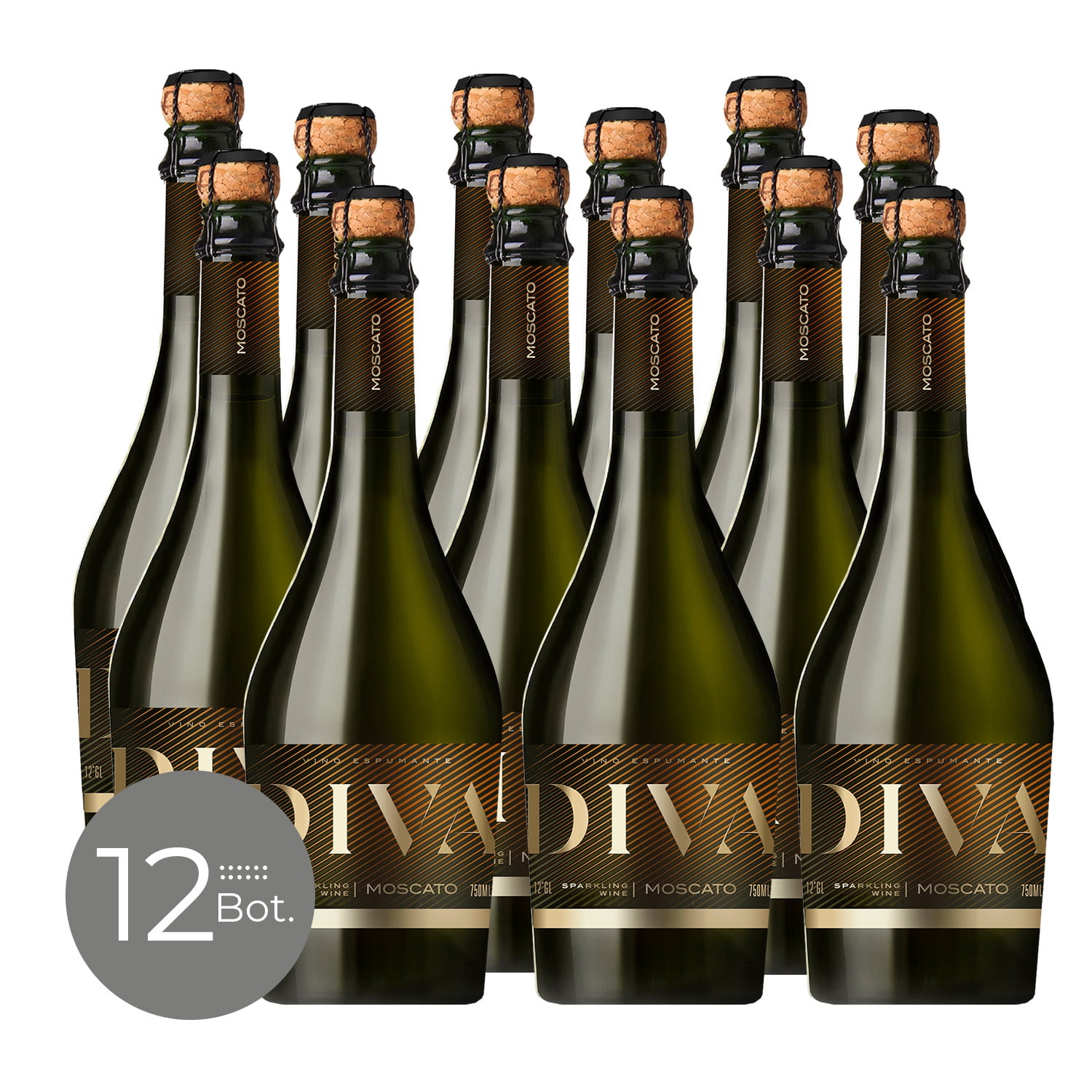 Pack X 12 Espumante Diva Moscato 750 Ml