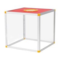 Ioensy - Caja Transparente Para Sorteos, Caja Para Comentarios, Caja Para Lotería, Para Recaudación De Fondos De Empresas, 20 X 20 X 20 Cm, Cuatro Lados Transparentes