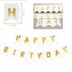 thumbnail image 3 of Guirnalda de feliz cumpleaños VCOSTORE con 5 globos de látex con confeti de lentejuelas doradas y 13 banderines con letras doradas brillantes, perfectos para decoraciones de fiesta de cumpleaños, 3 of 7